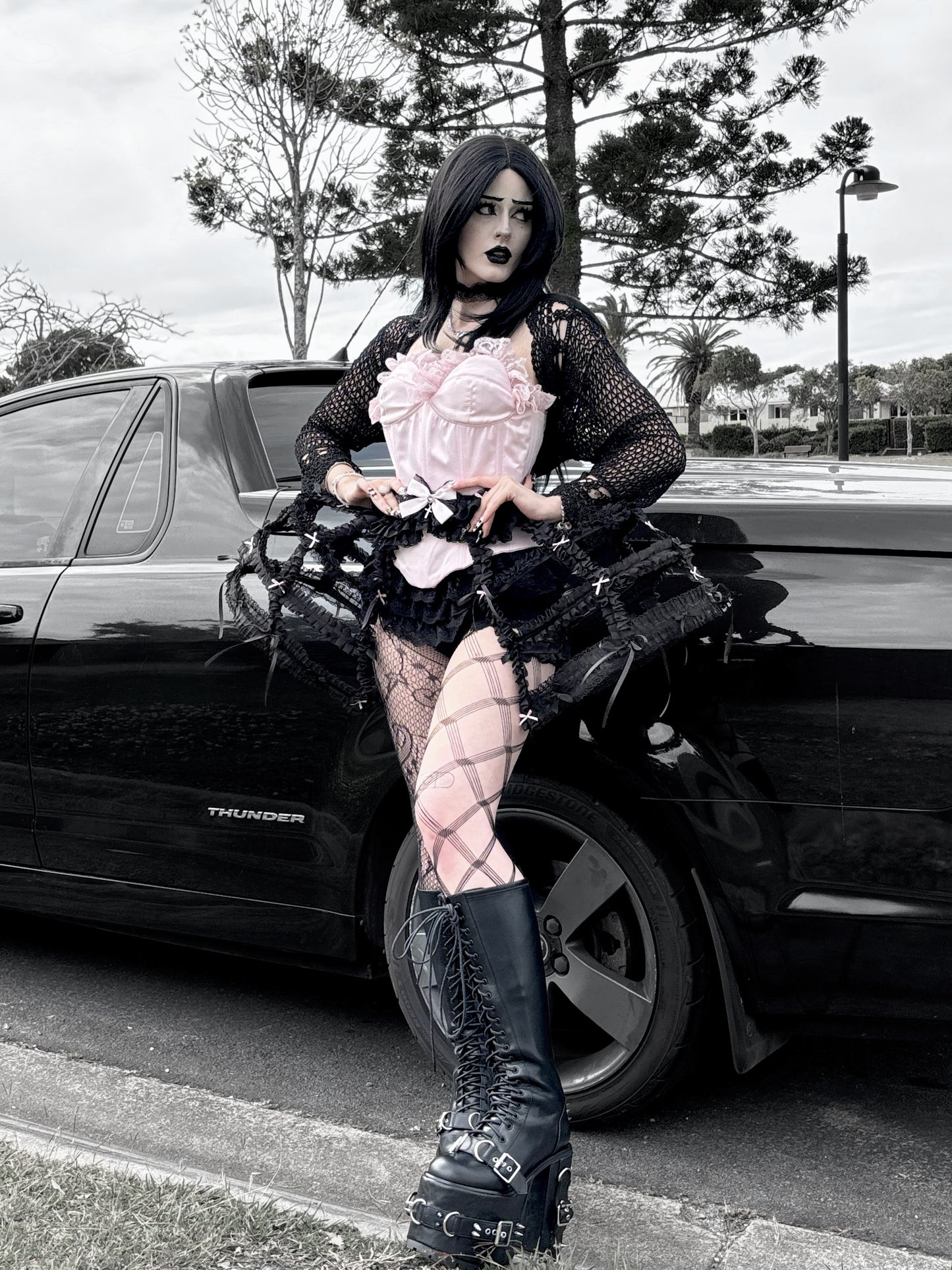 Goth Antoinette cage skirt