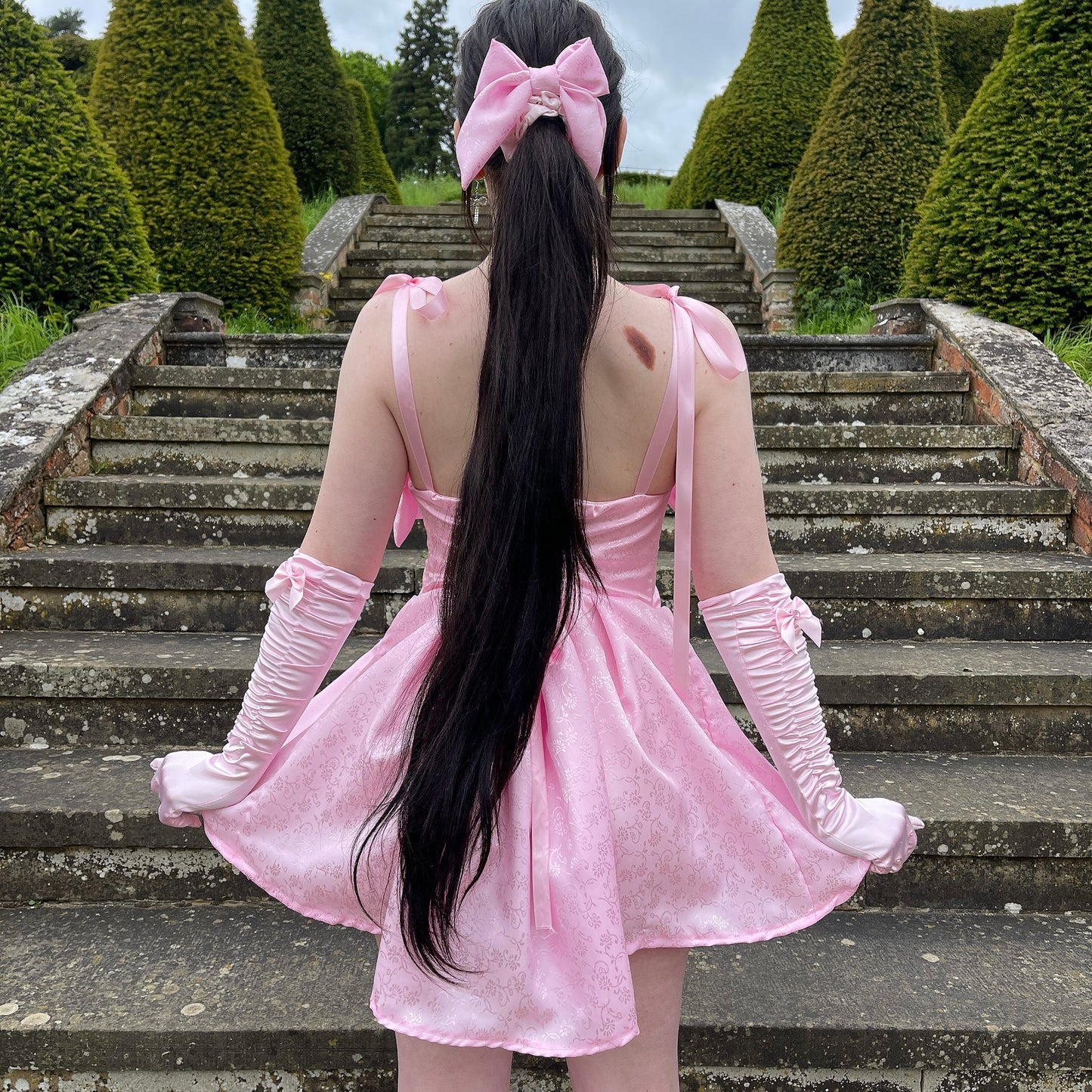 “Babydoll” pink dress