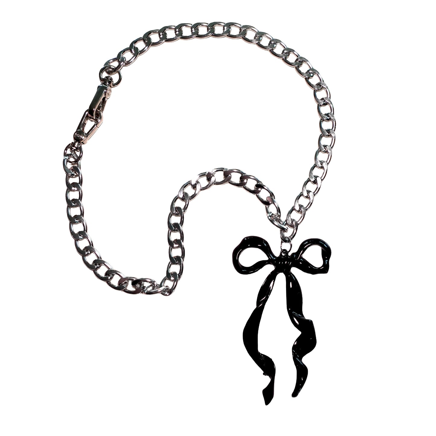 Chain bow necklace