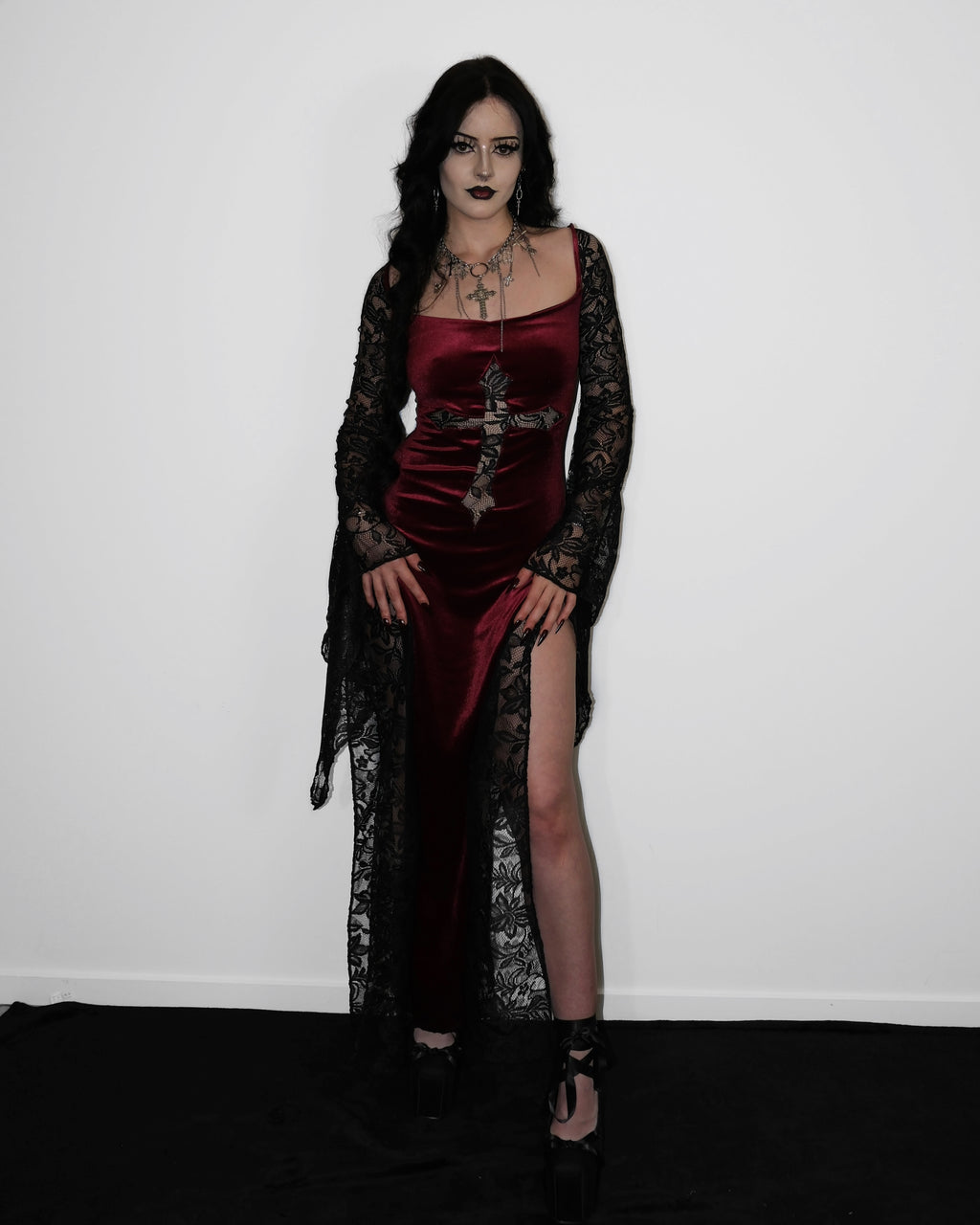 Haunted dress- Burgendy