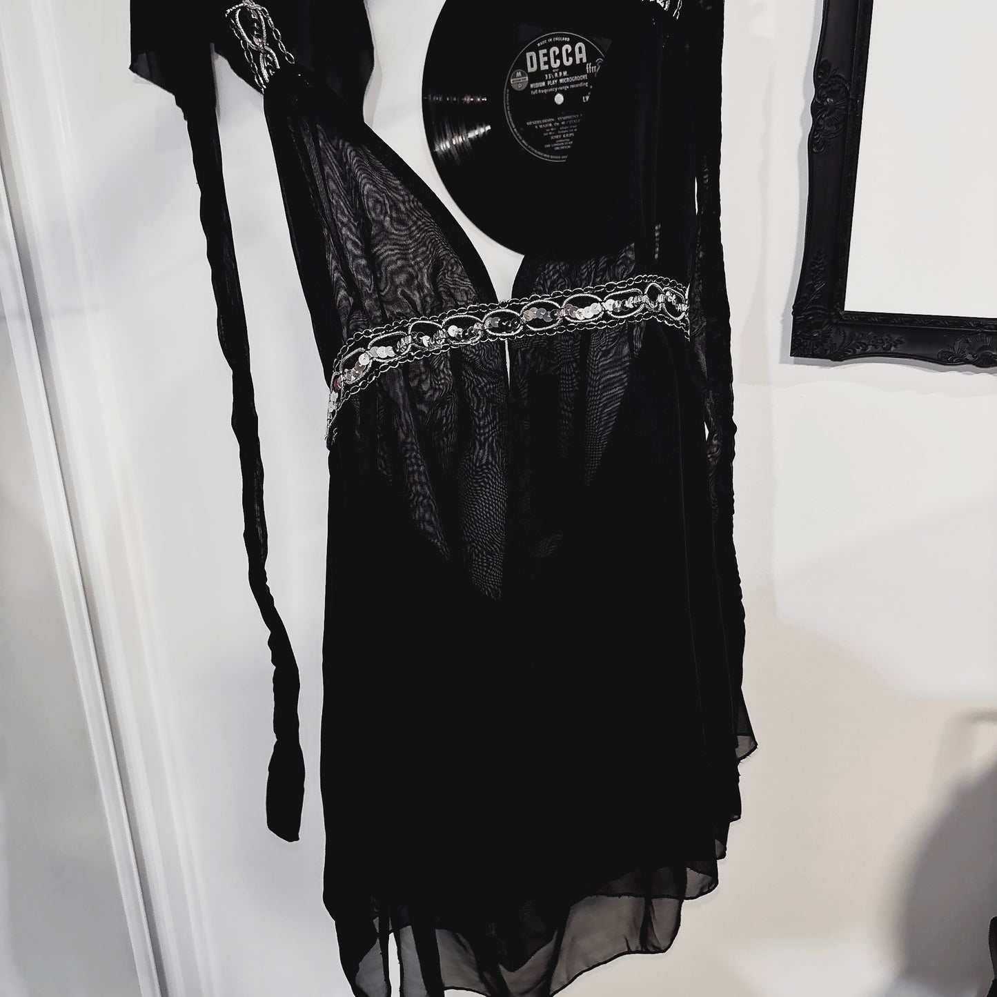 Black sparkly halter top