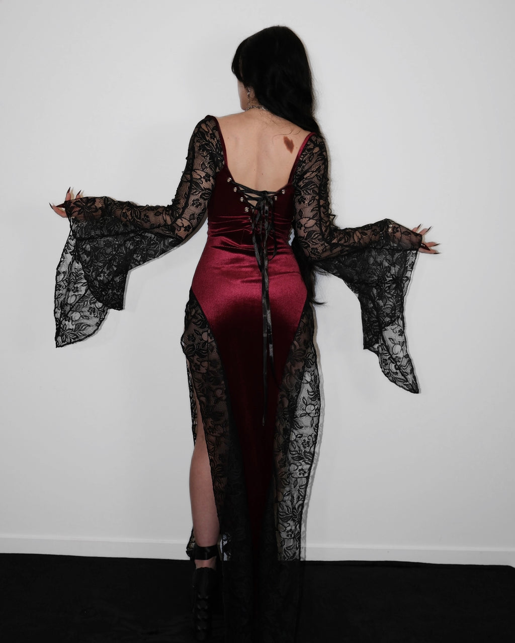 Haunted dress- Burgendy