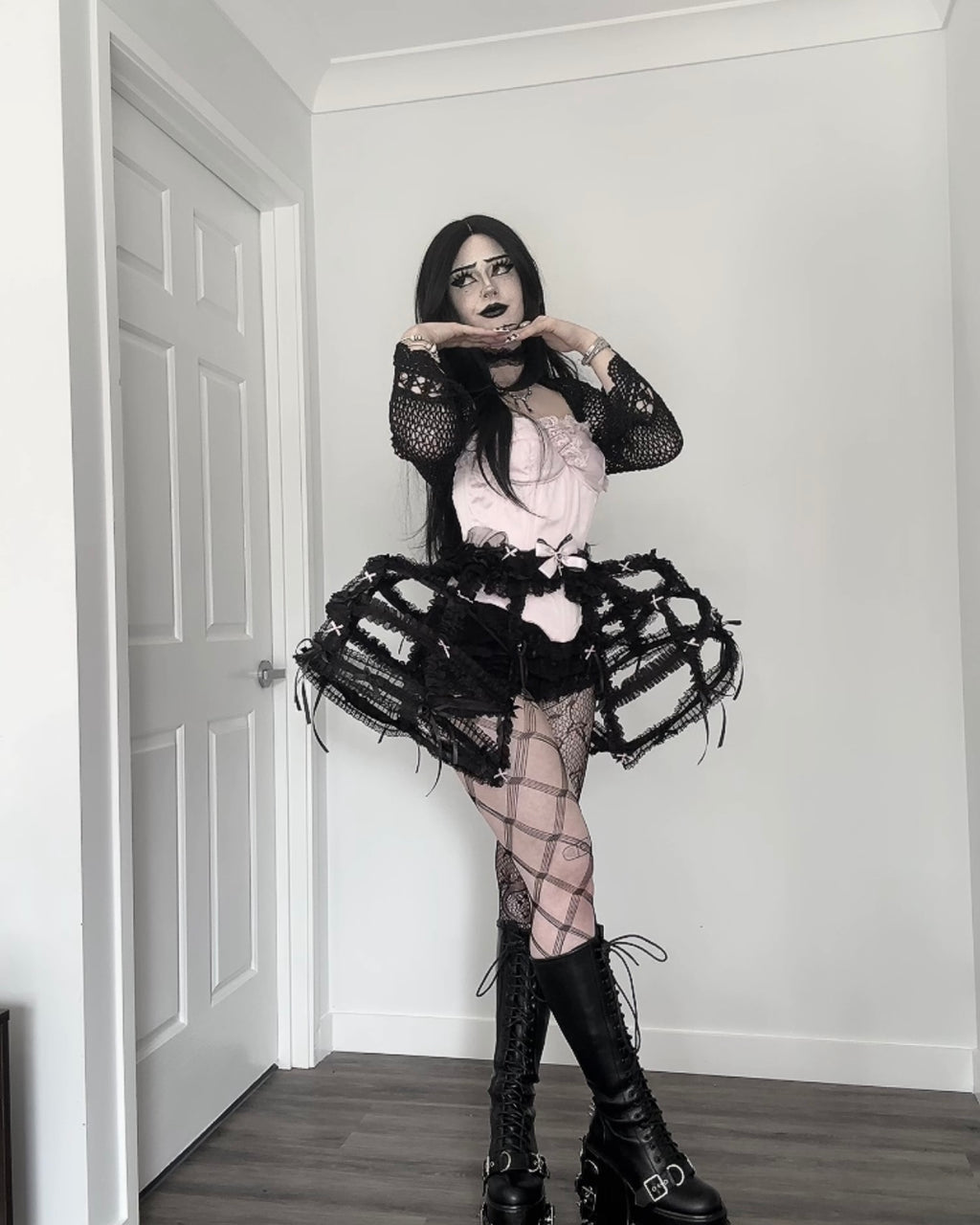 Goth Antoinette cage skirt