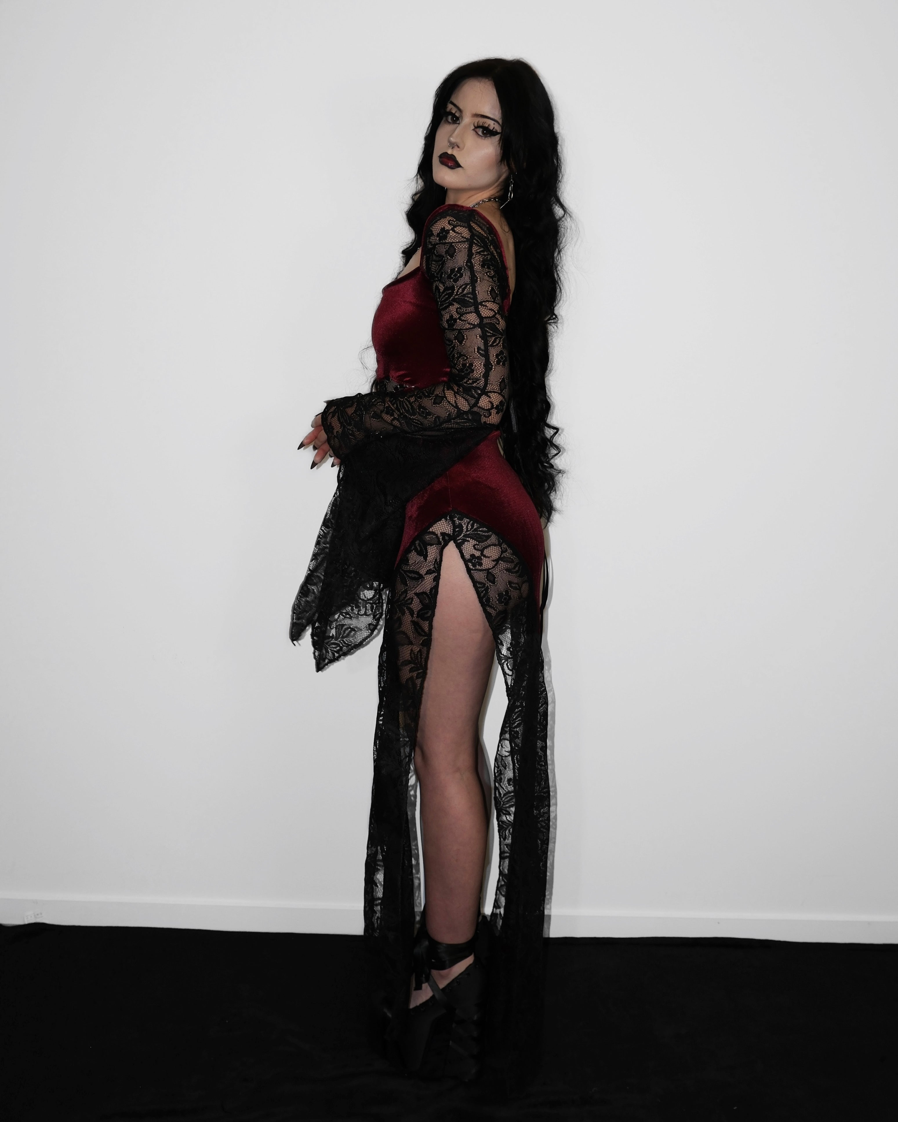 Haunted dress- Burgendy