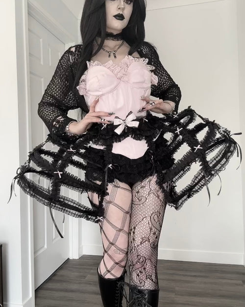 Goth Antoinette cage skirt