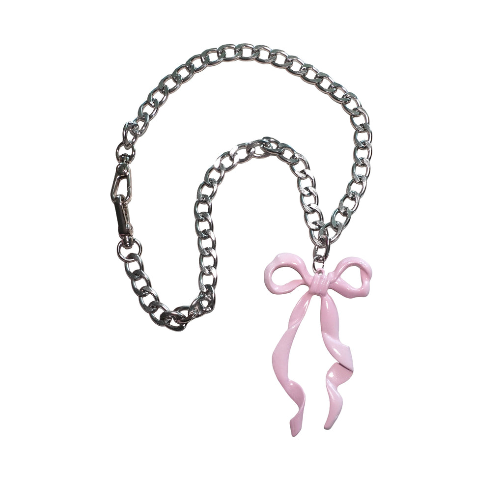 Chain bow necklace