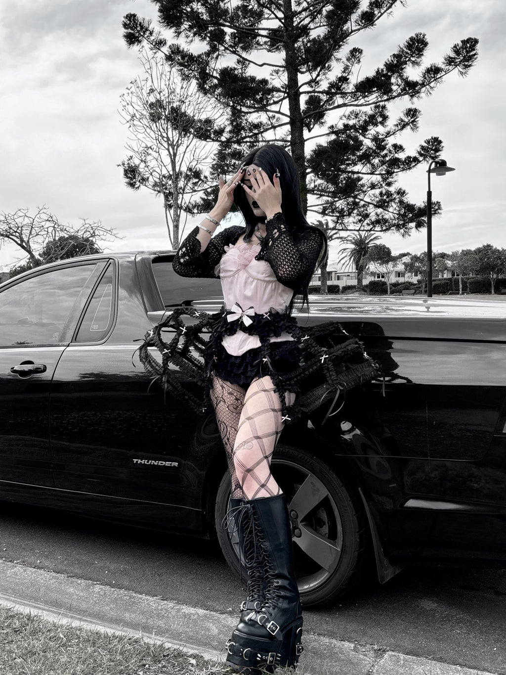 Goth Antoinette cage skirt