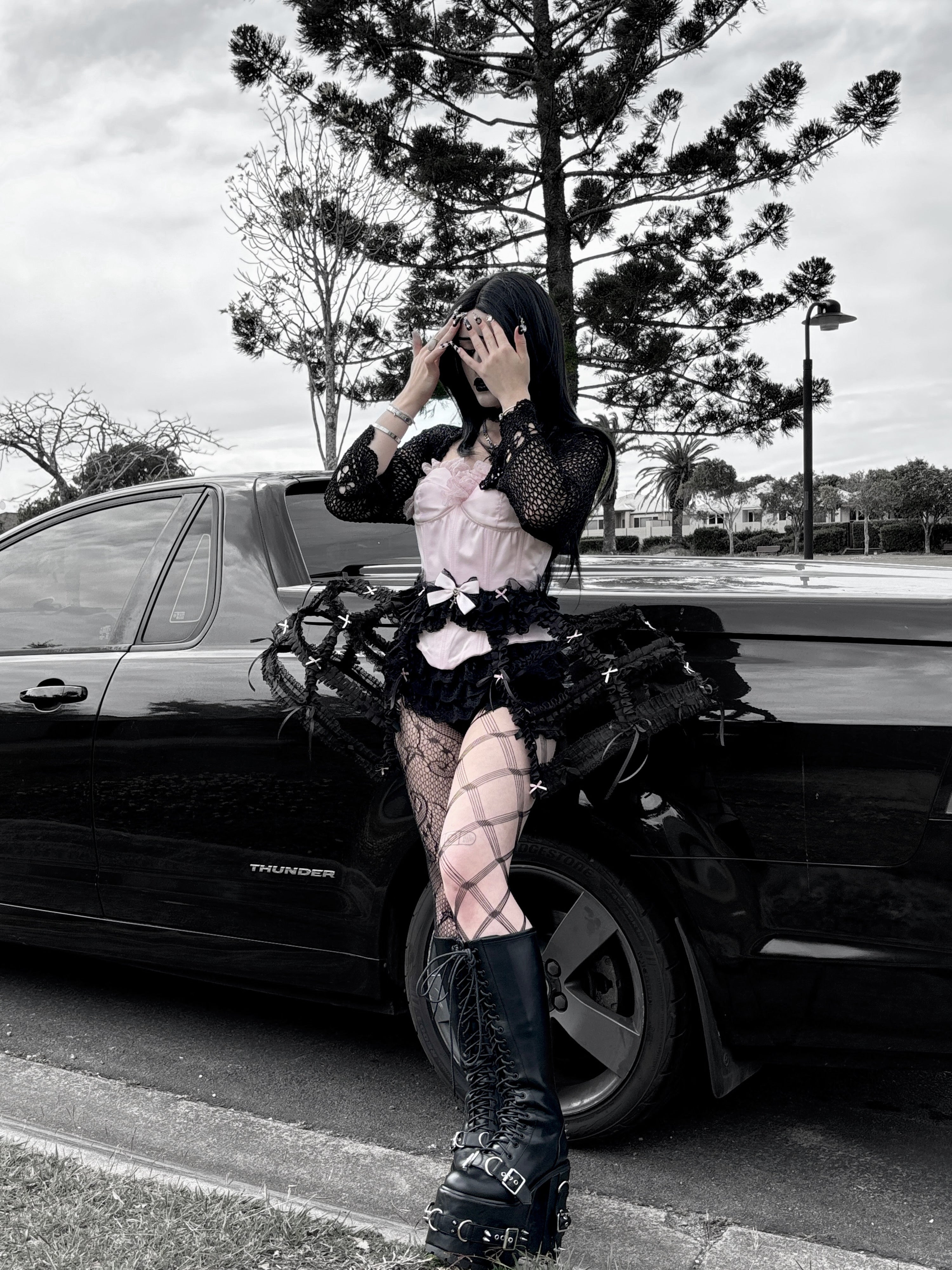 Goth Antoinette cage skirt