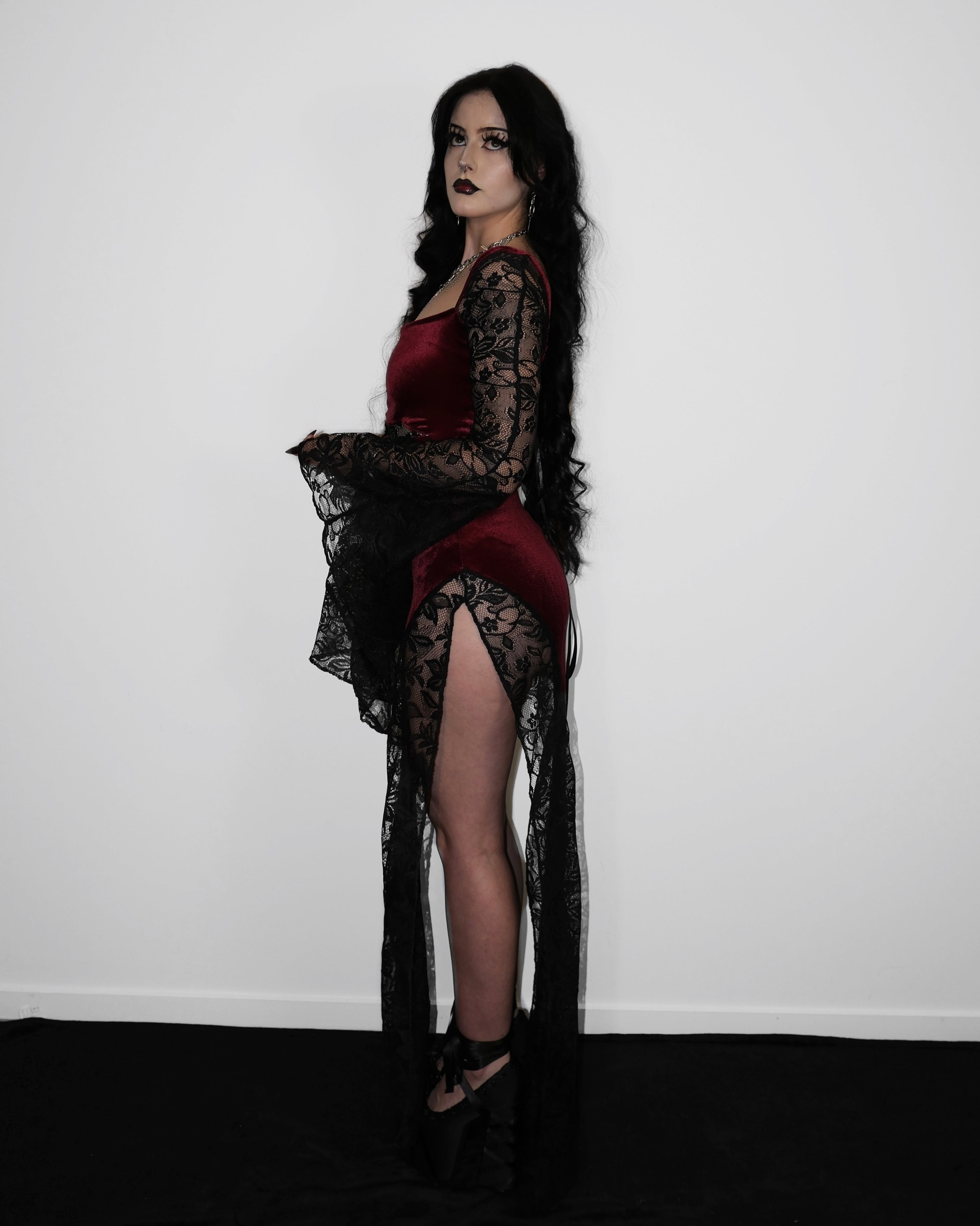 Haunted dress- Burgendy