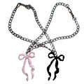 Chain bow necklace