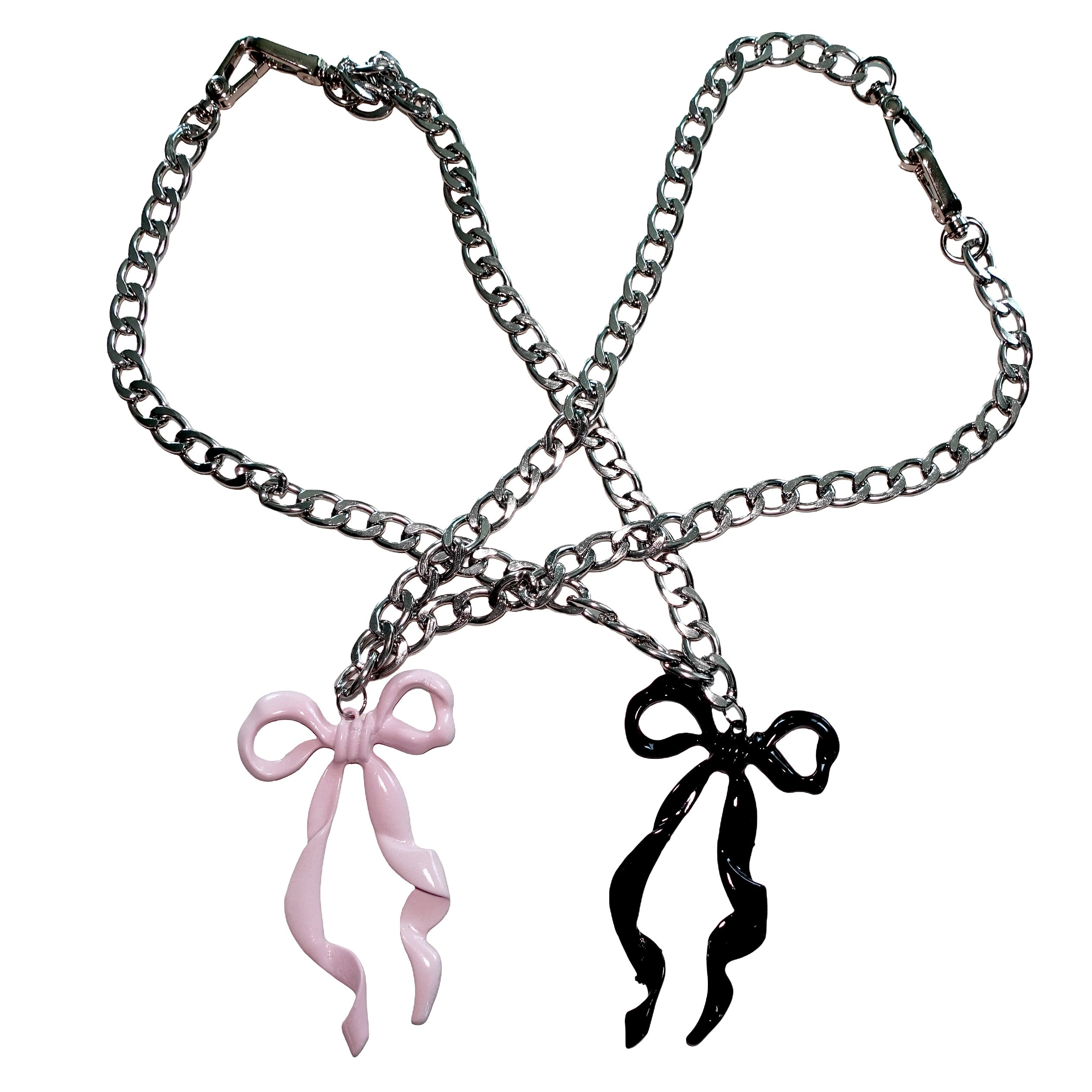 Chain bow necklace